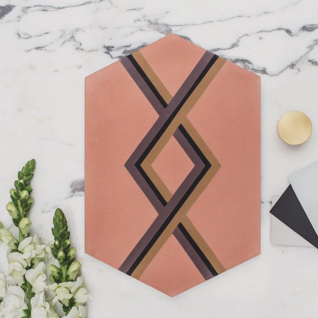 Hopscotch Tile by Neisha Crosland Pomato Pink Flatlay