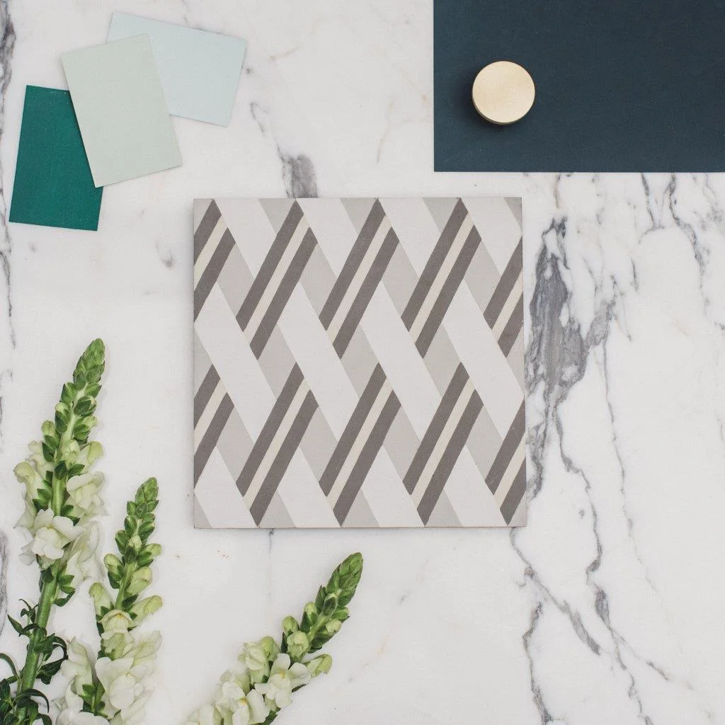 Neisha Crosland Rattan Tile Slate Smoke Flat Lay