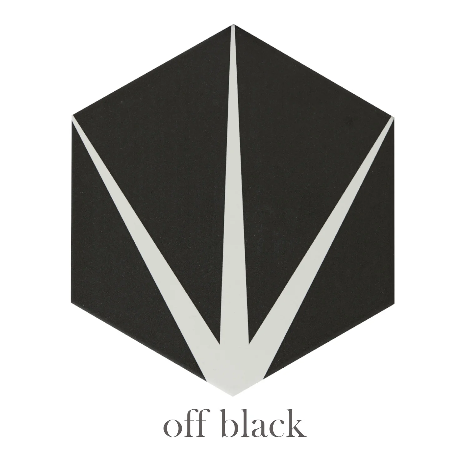 Lily Pad Porcelain Tile Off Black