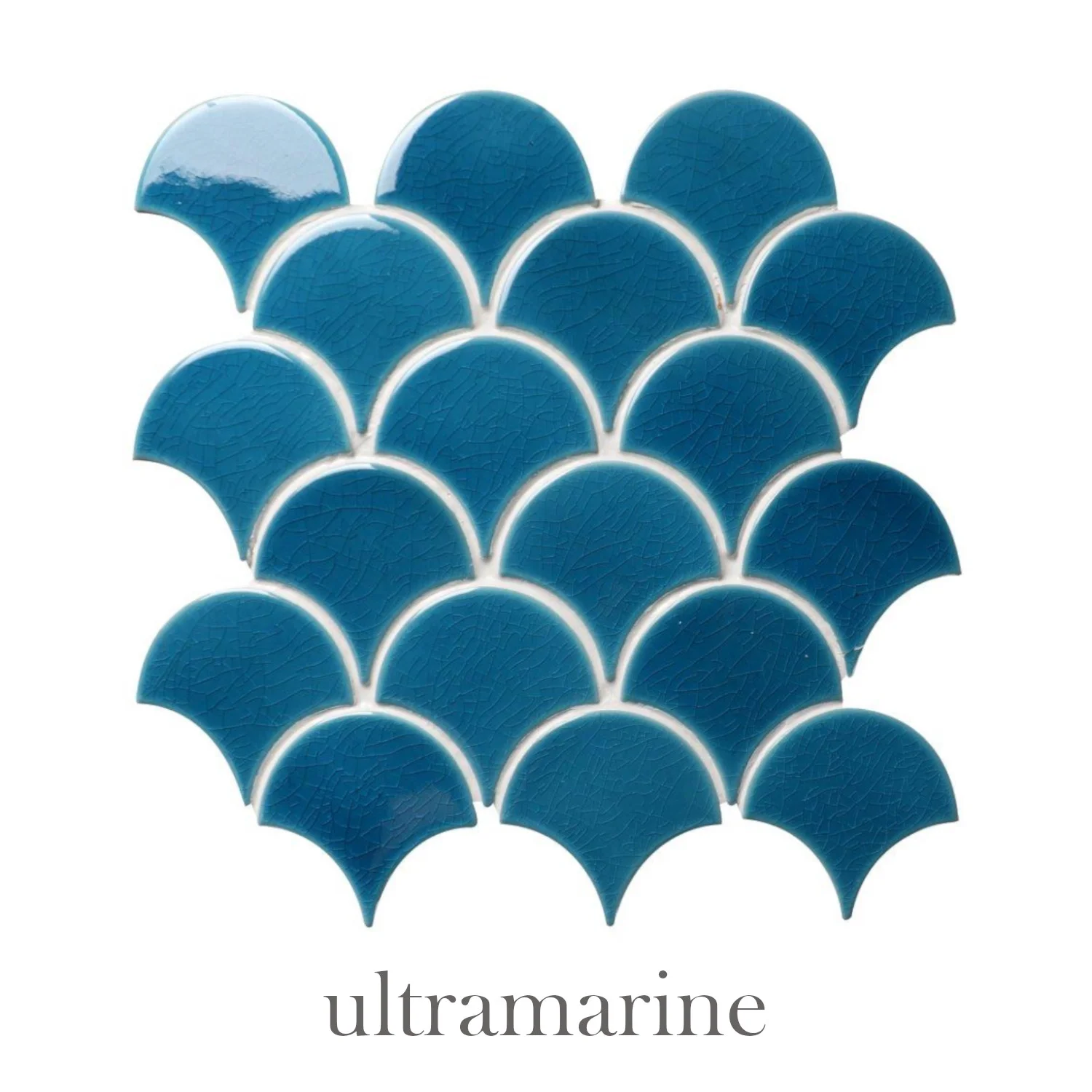 Ultramarine Blue Scallop Tiles