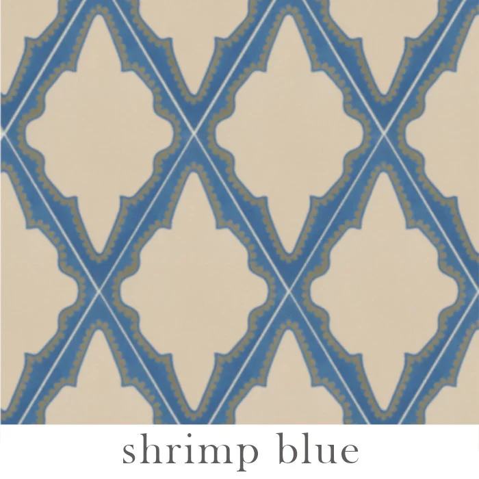 Moghul Patch Shrimp Blue Tile
