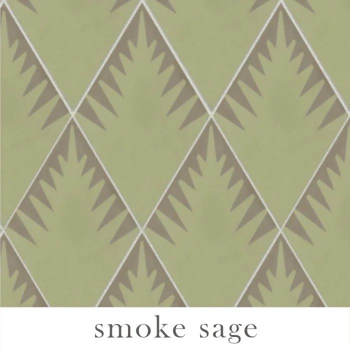 Fern Pattern Tile by Neisha Crosland Smoke Sage