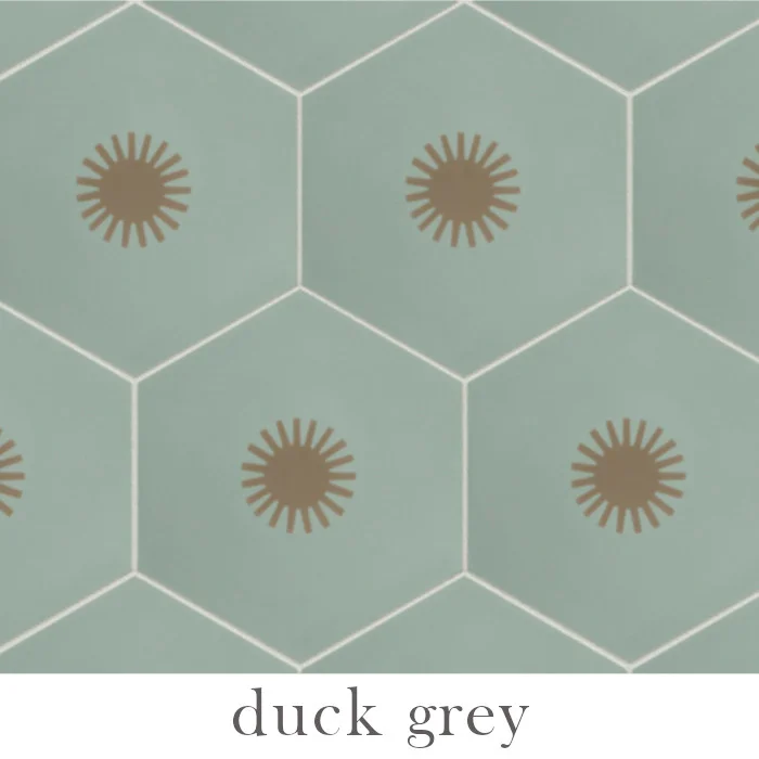 Neisha Crosland Sun Pattern Tile Duck Grey