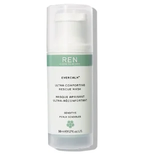 Try out my favourite Ren Evercalm™ Ultra Comforting Rescue Mask , £30.00, which de-stresses and comforts.
