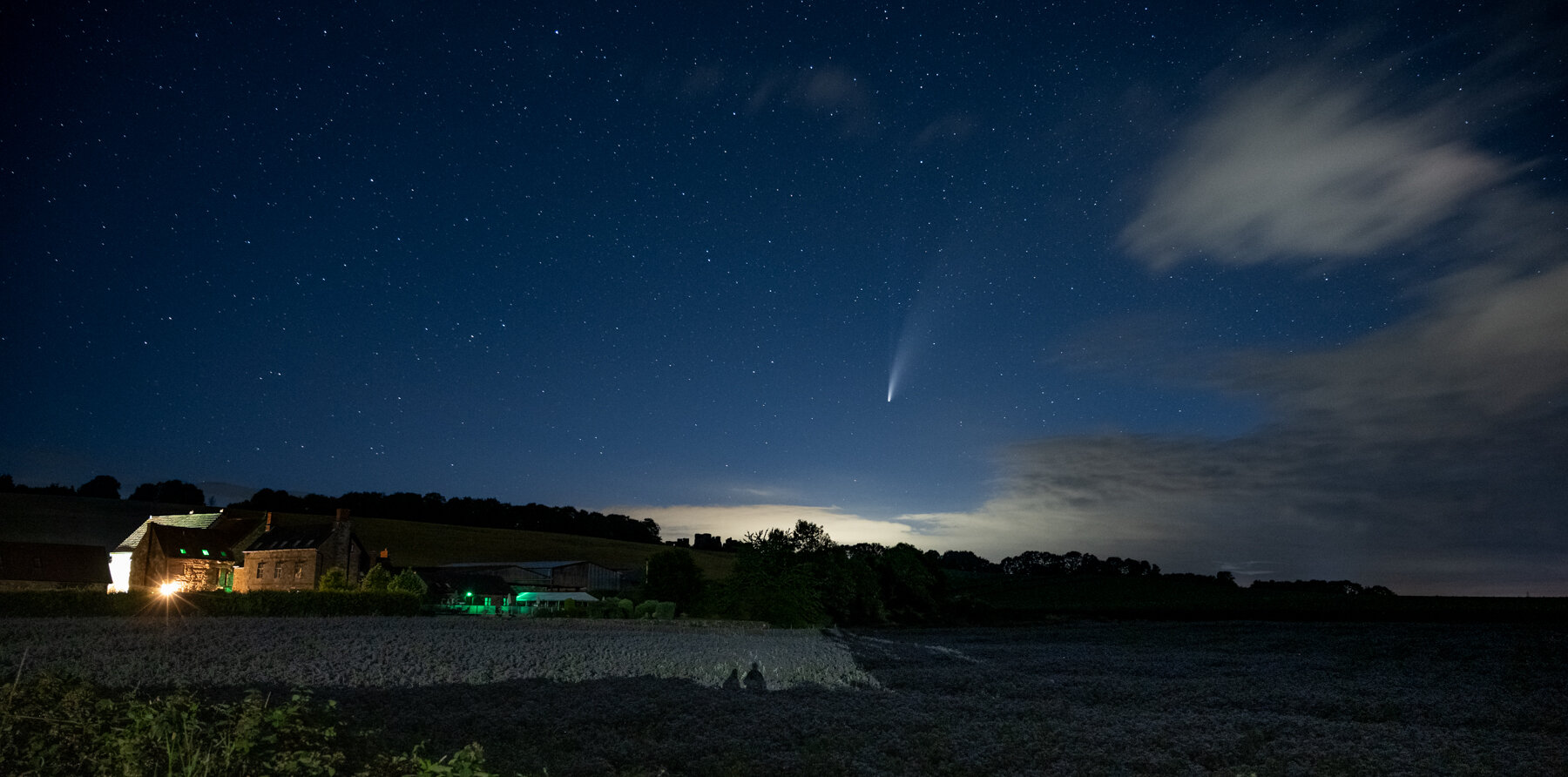 Neowise Comet over Goodrich Castle and Flanesford Priory