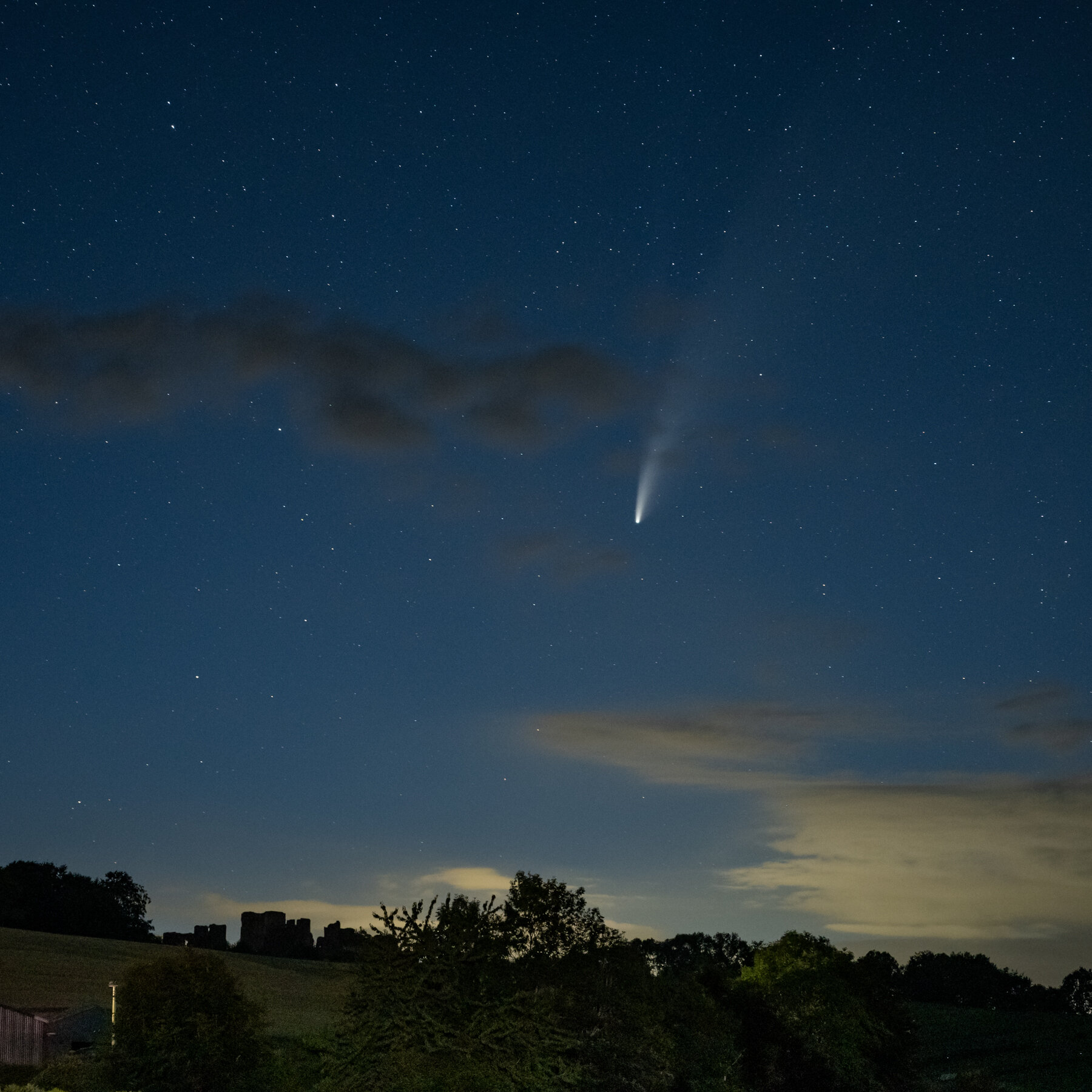 Comet Neowise Above Goodrich Castle Herefordshire