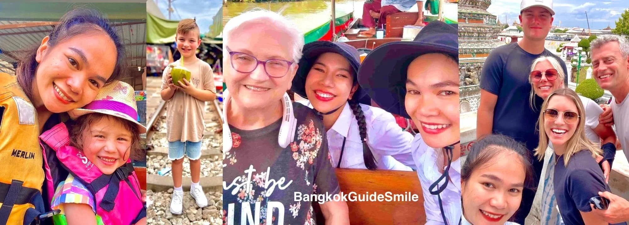 Mandy and Emma with customers visit Bangkok for the first time on private tour temples and palace