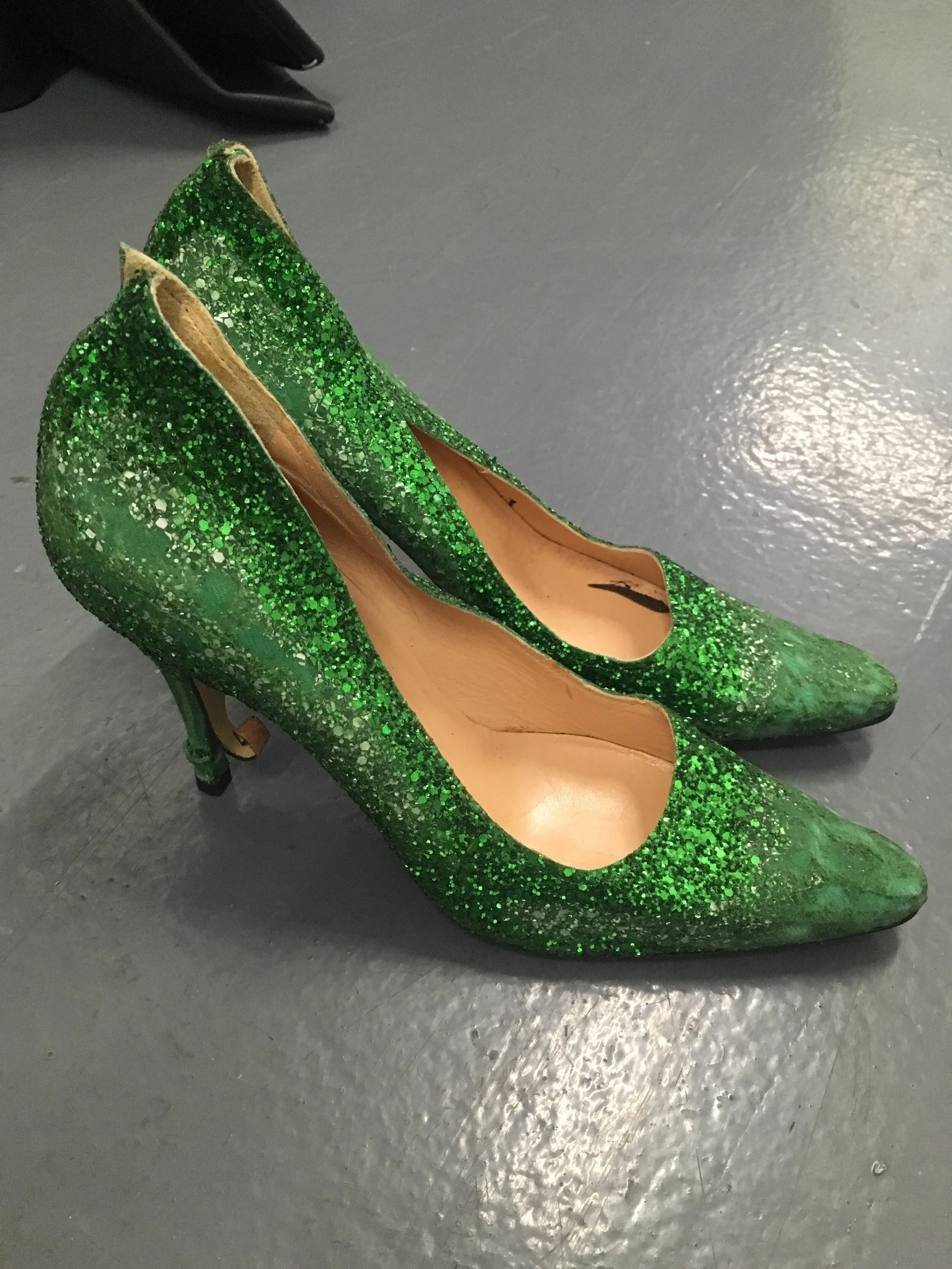 MARTIN MARGIELA GLITTER AFTER PARTY PUMPS. 2005.