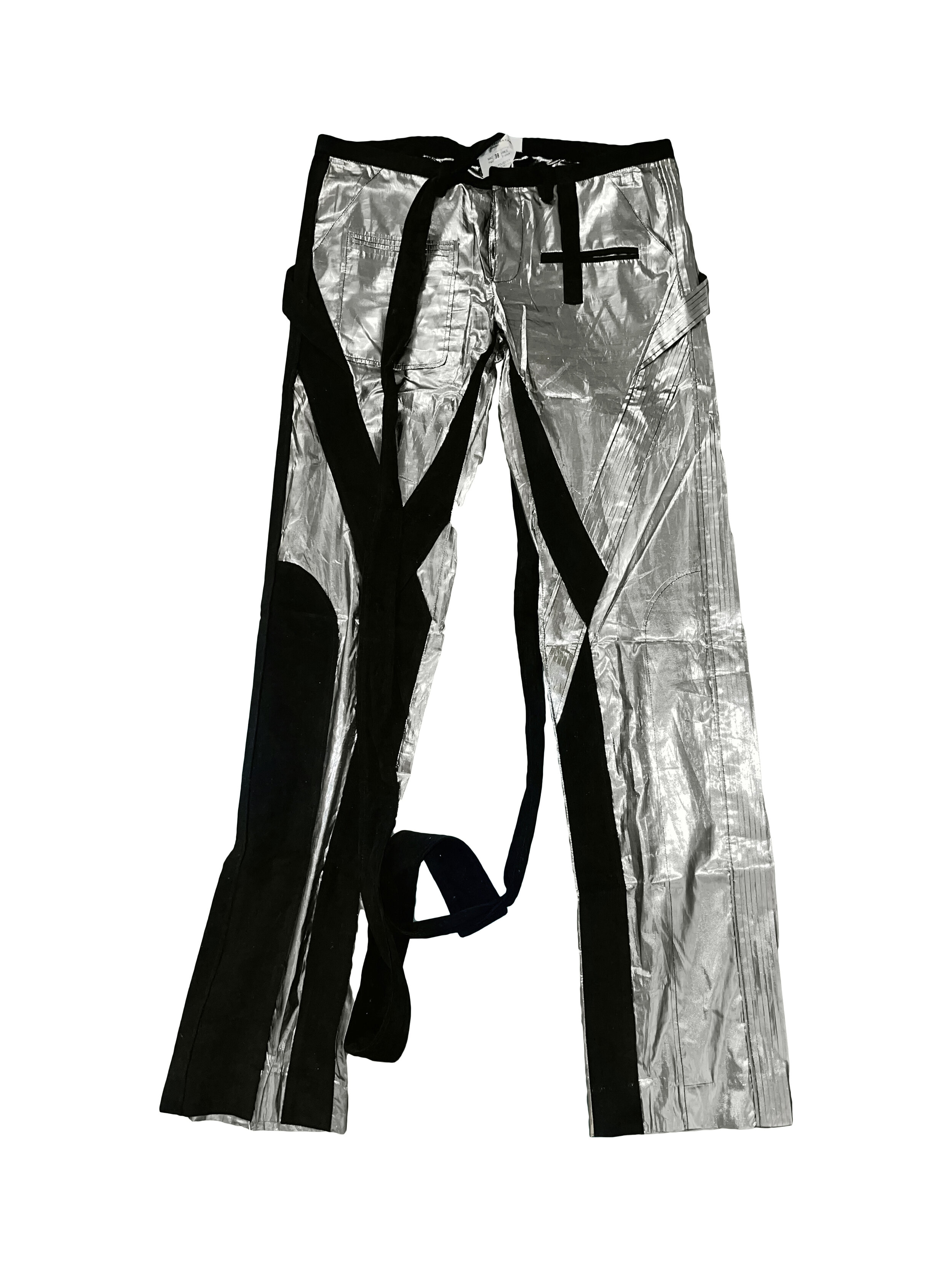 BALENCIAGA Silver Cargo Pants, S/S 2002 BAL_MM_624 — BYRONESQUE