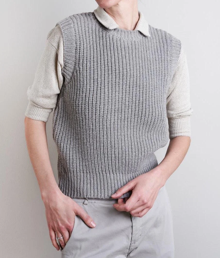 Wool cashmere vest