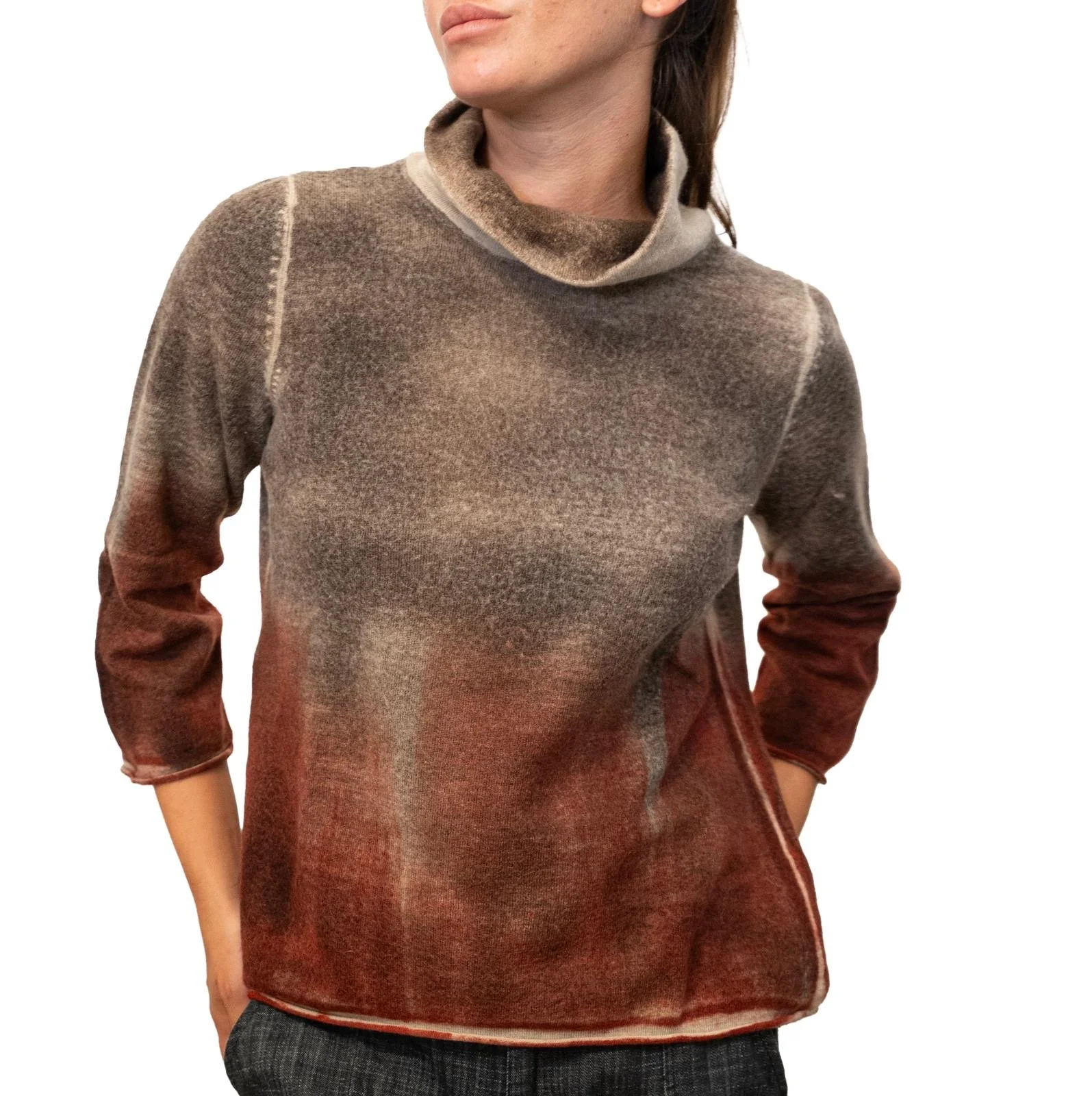 hand painted cashmere jumper