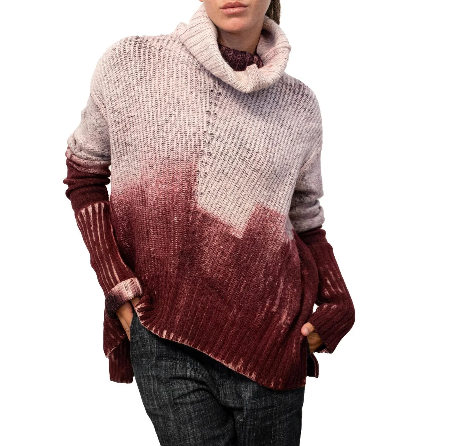 hand painted wool jumper