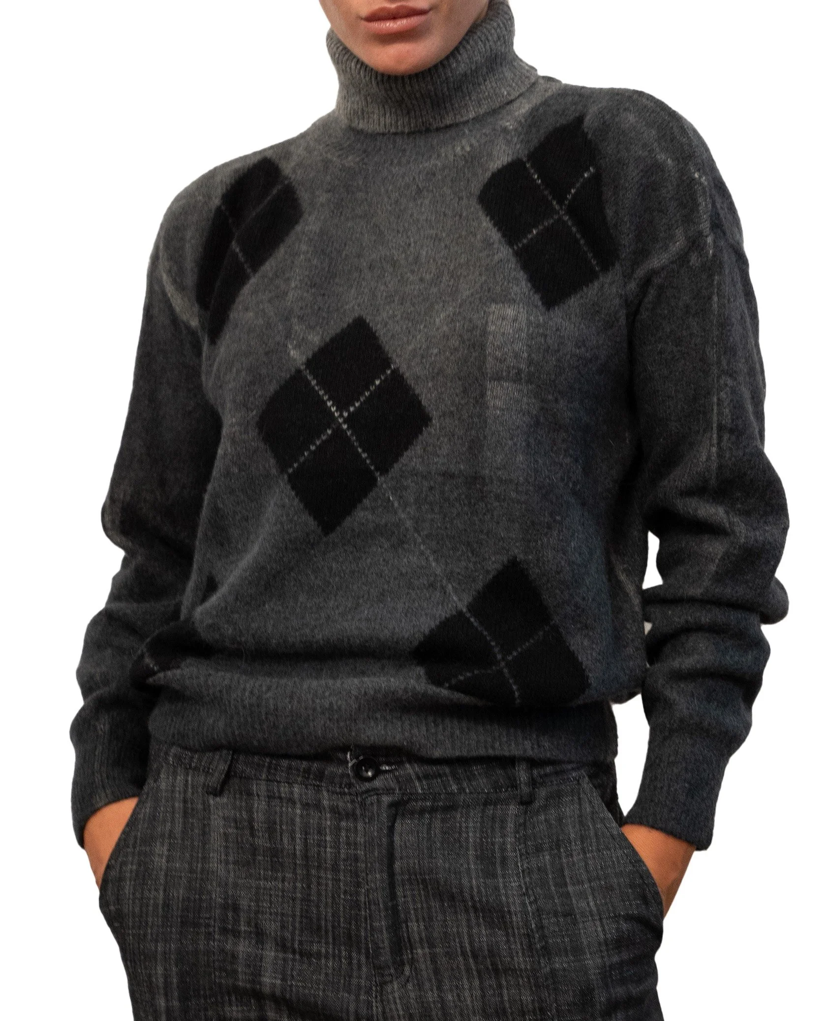 hand painted wool and cashmere jumper