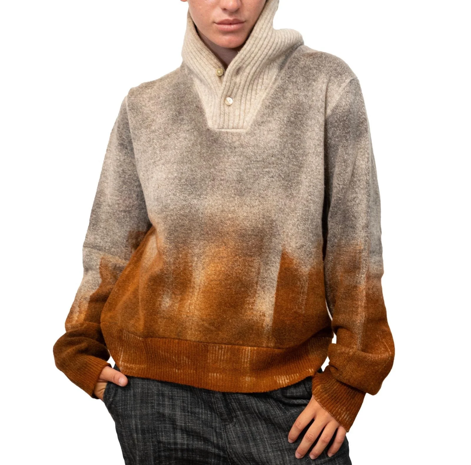 hand painted wool jumper