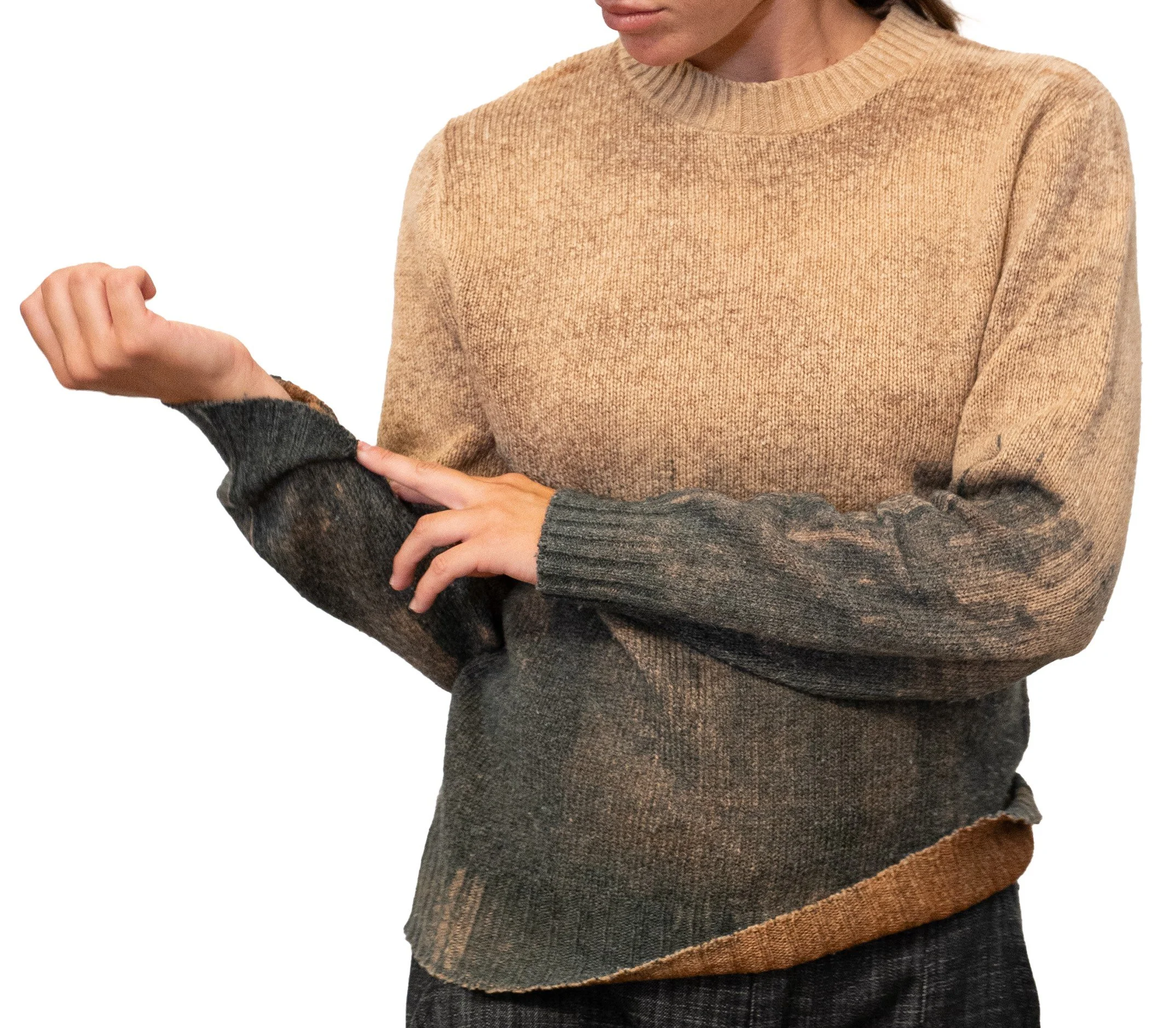 hand painted wool jumper