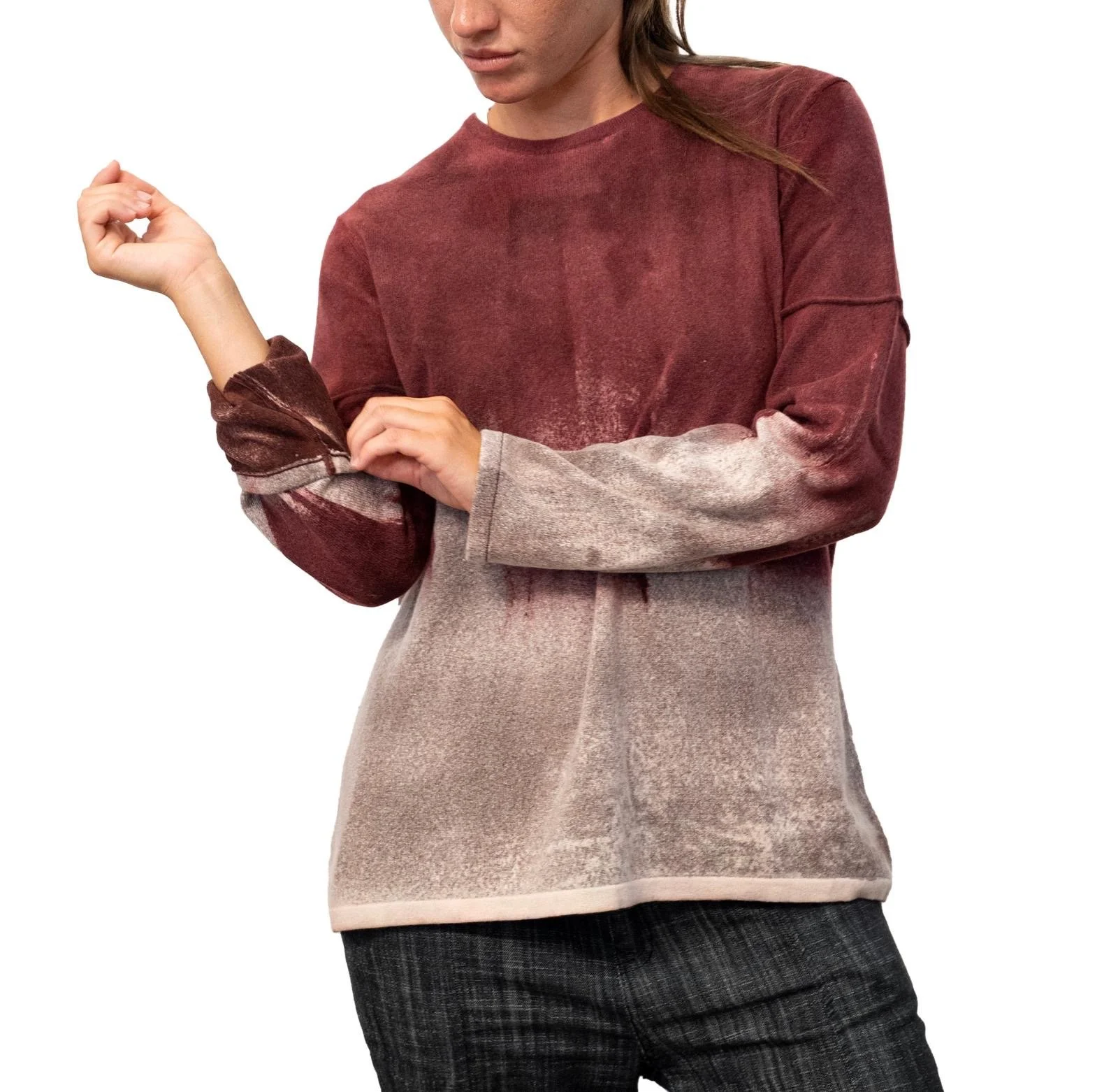 hand painted cashmere jumper