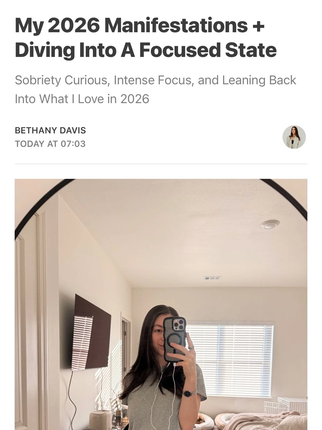 My 2026 Manifestation list is live on my Substack 🤎 I&rsquo;m loving this writing space and honestly have found more joy in it than I even thought I would! Subscribe to my newsletter there on Sunday/Thursdays 🫶🏼 (regular schedule begins again Sund