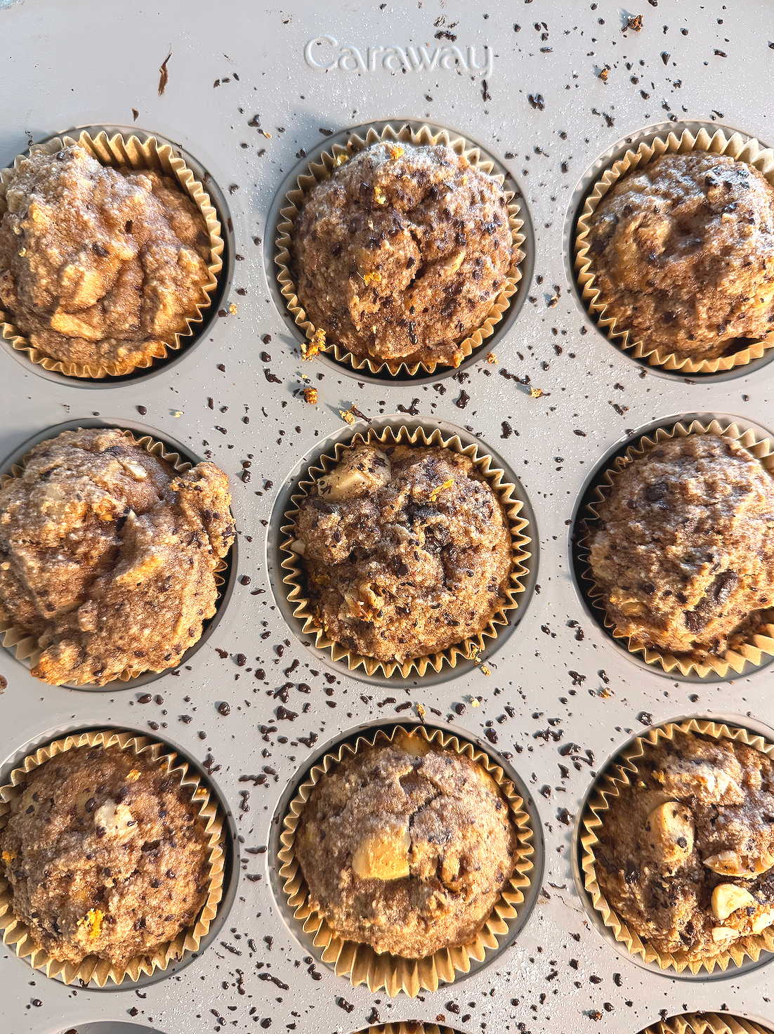 Healthy Maple Banana Nut Muffins