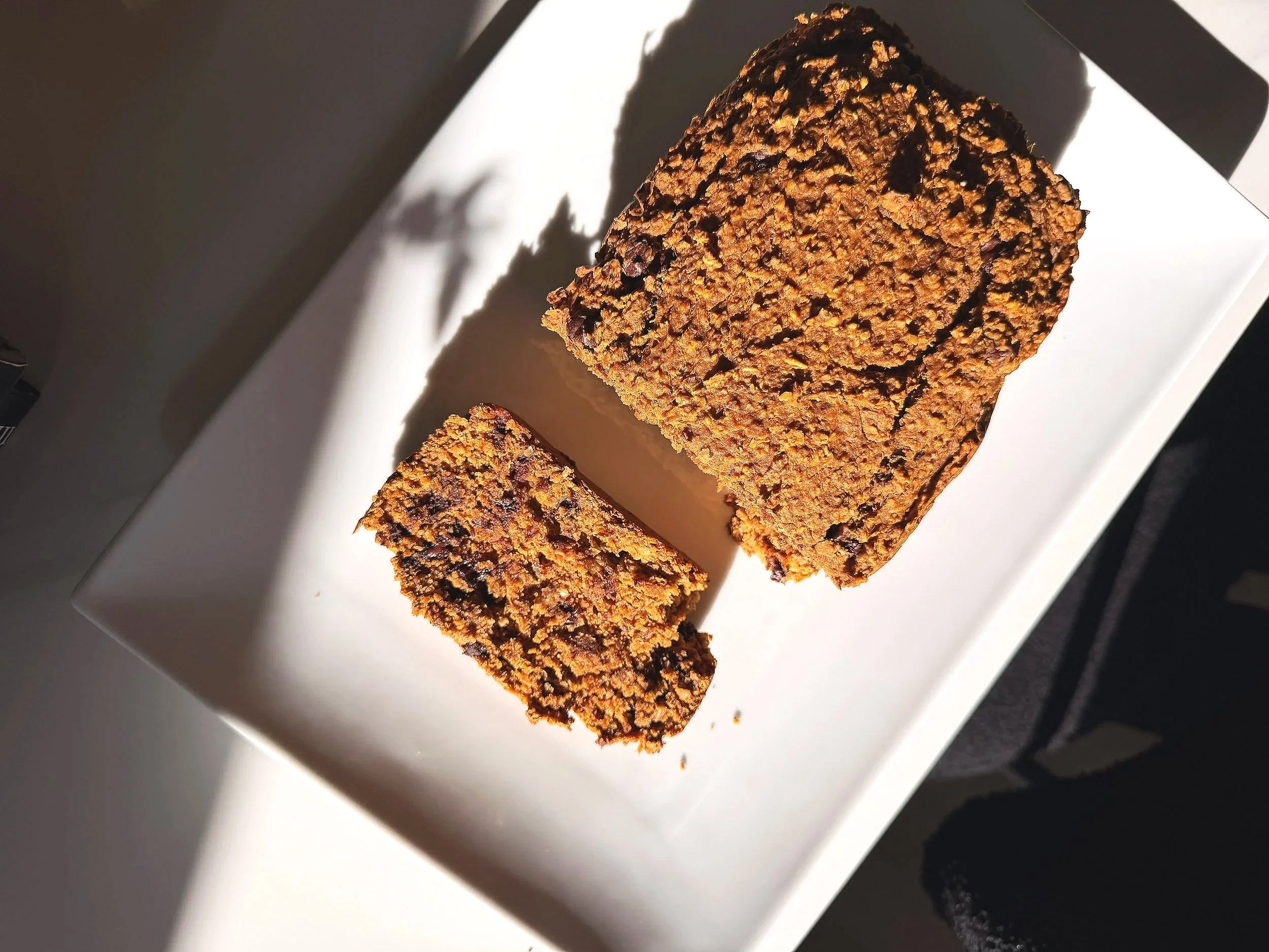 High Fiber (Low Sugar) Pumpkin Peanut Butter Bread