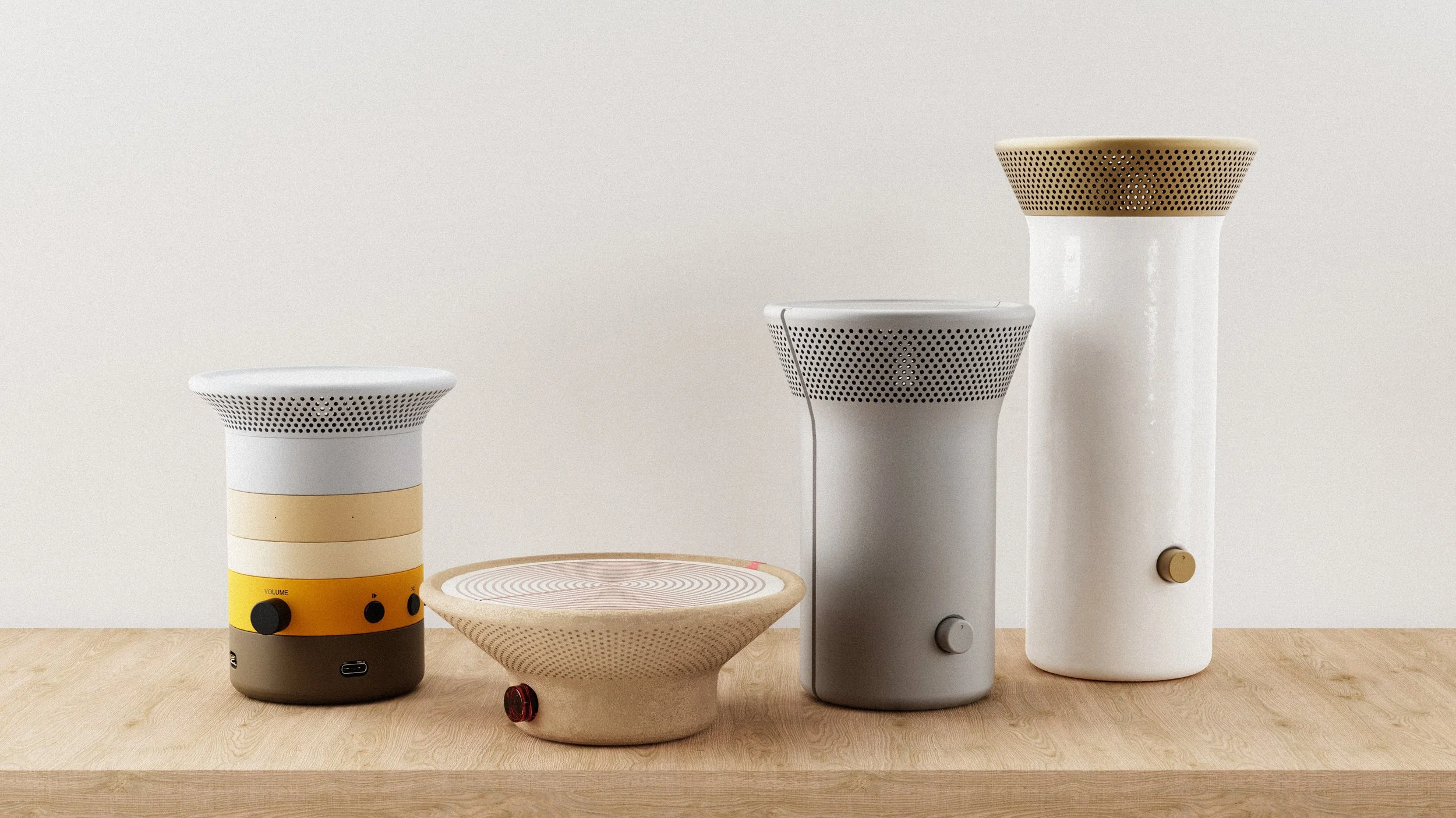 One smart speaker, four circular tunes