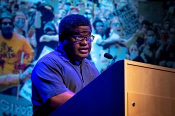 Journalist Gary Younge topples the ideology surrounding statues at University of Sussex talk