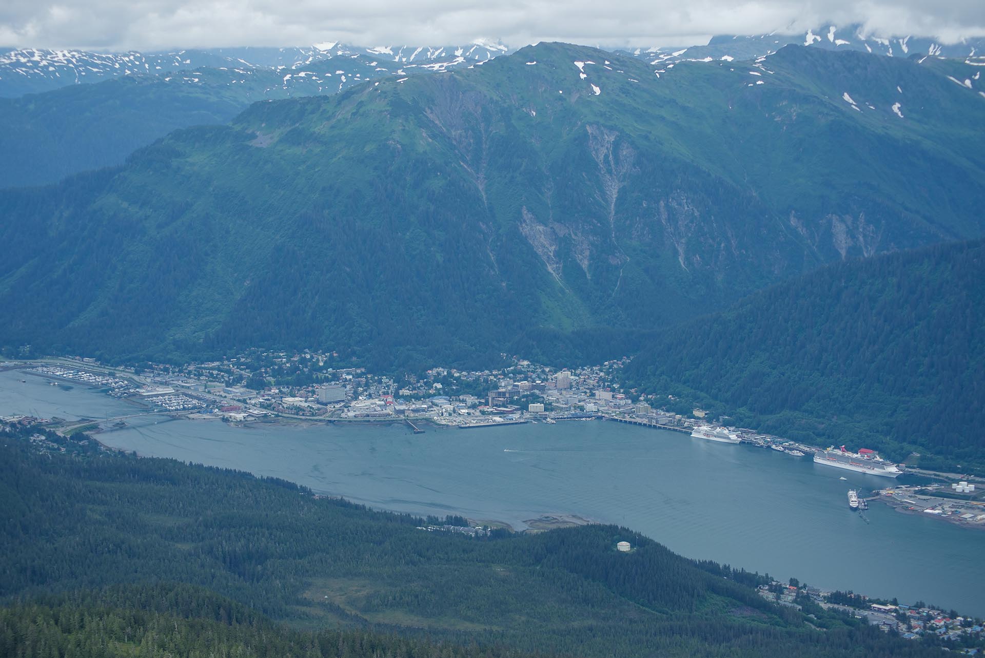 The view of Juneau from Mt. Jumbo.