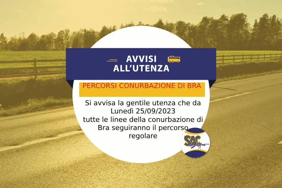 PERCORSI CONURBAIONE DI BRA