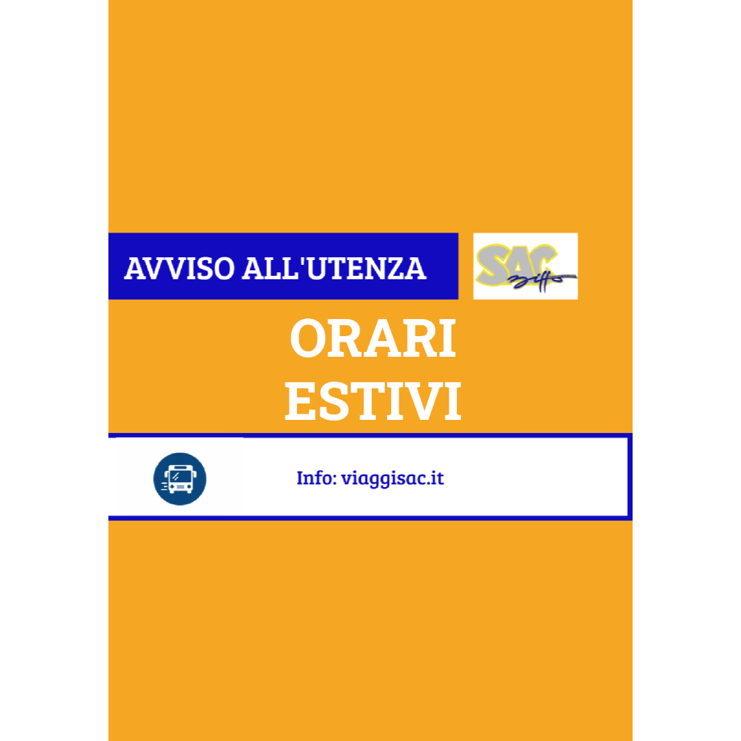 ORARI PER IL MESE DI AGOSTO, CONURBAZIONE DI BRA