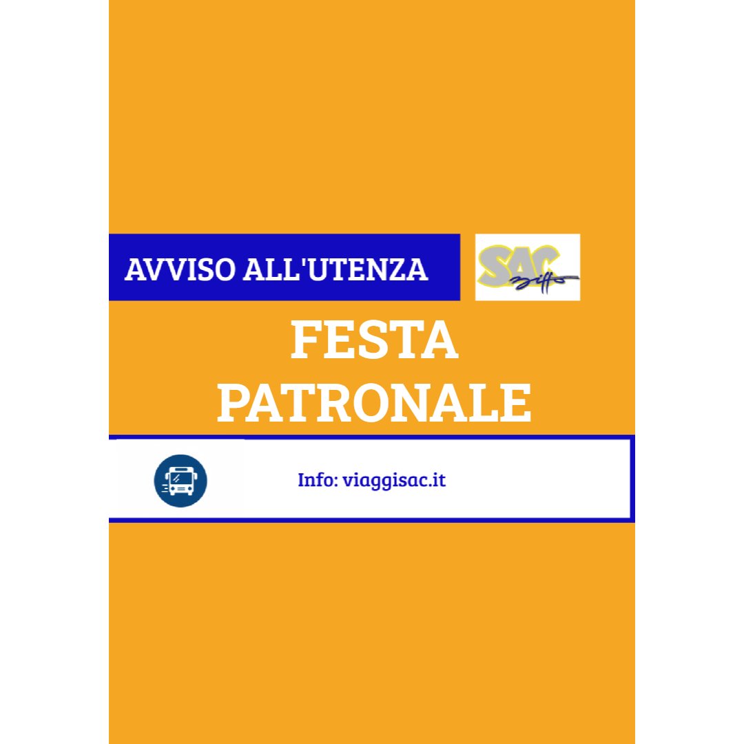 Modifiche linee urbane per festa patronale nella giornata dell’8 settembre