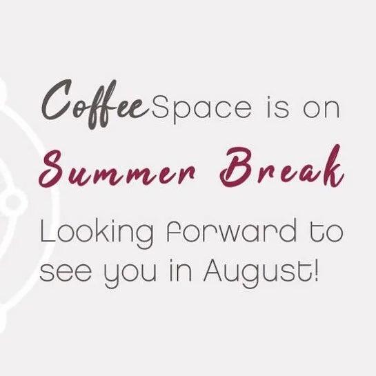 Coffee space is on Summer Break!

Danish summer has officially arrived, so we are also going to take a break from the weekly free Coffee Space workshops at W.e.Space every Tuesday. 
We will be working on some new ideas and exciting workshops and even
