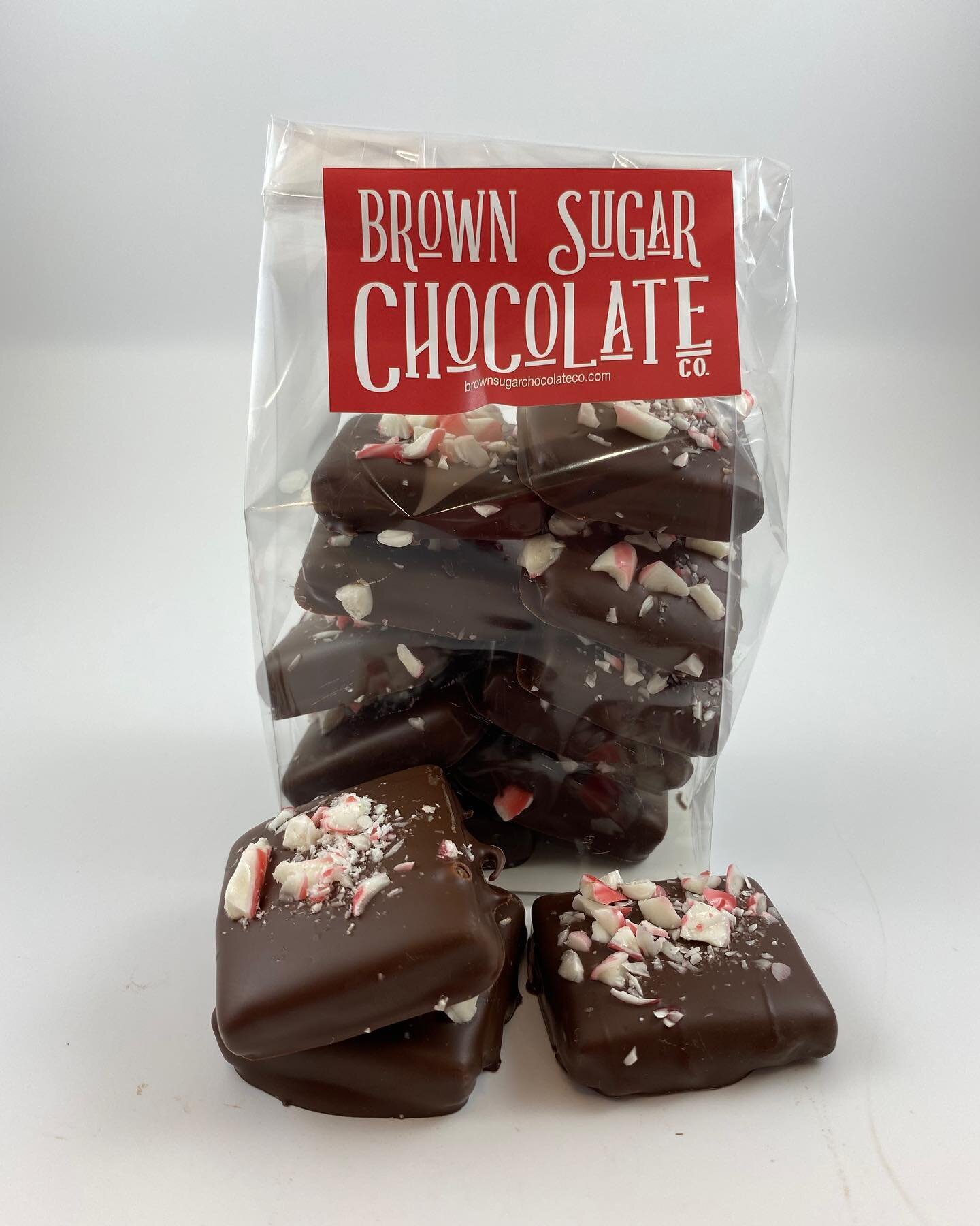 Introducing, peppermint toffee! #yummy #peppermintseason #winter #artisanchocolate #brownsugarchocolateco