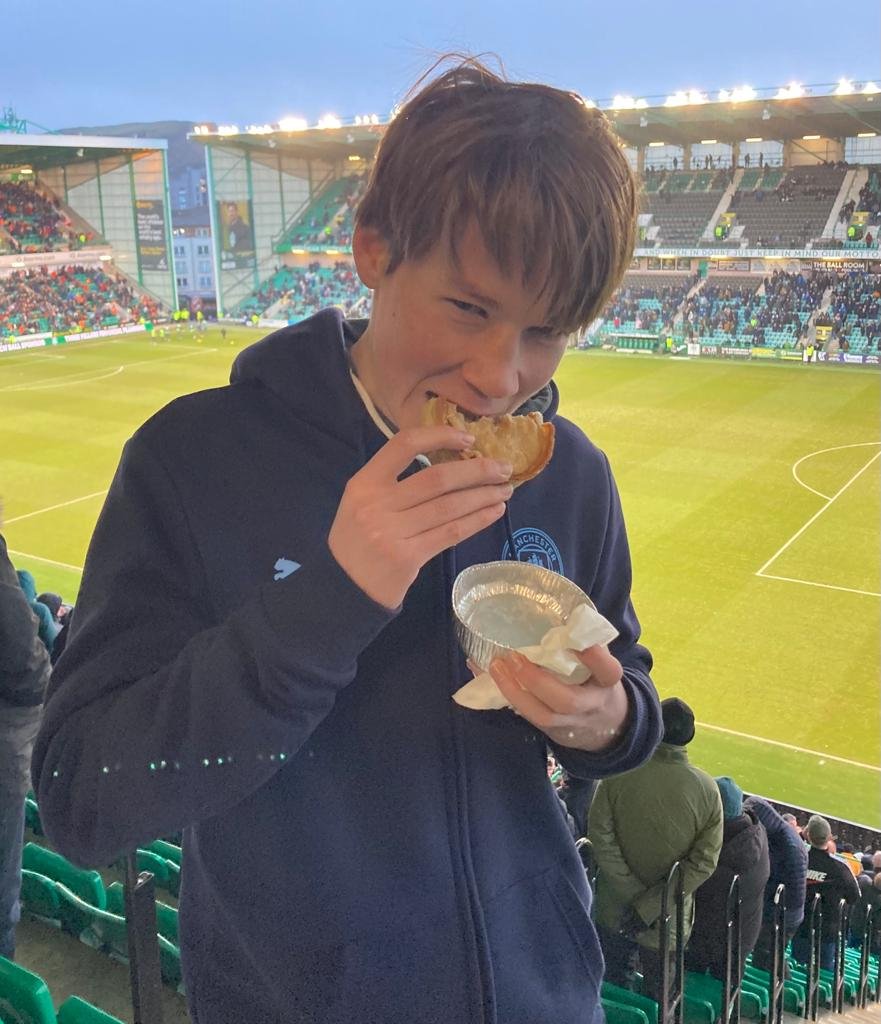 Pie at Hibs.