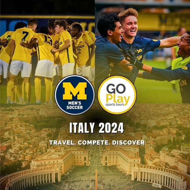 Safe travels @umichsoccer ✈⚽🇮🇹
#ForzaBlu