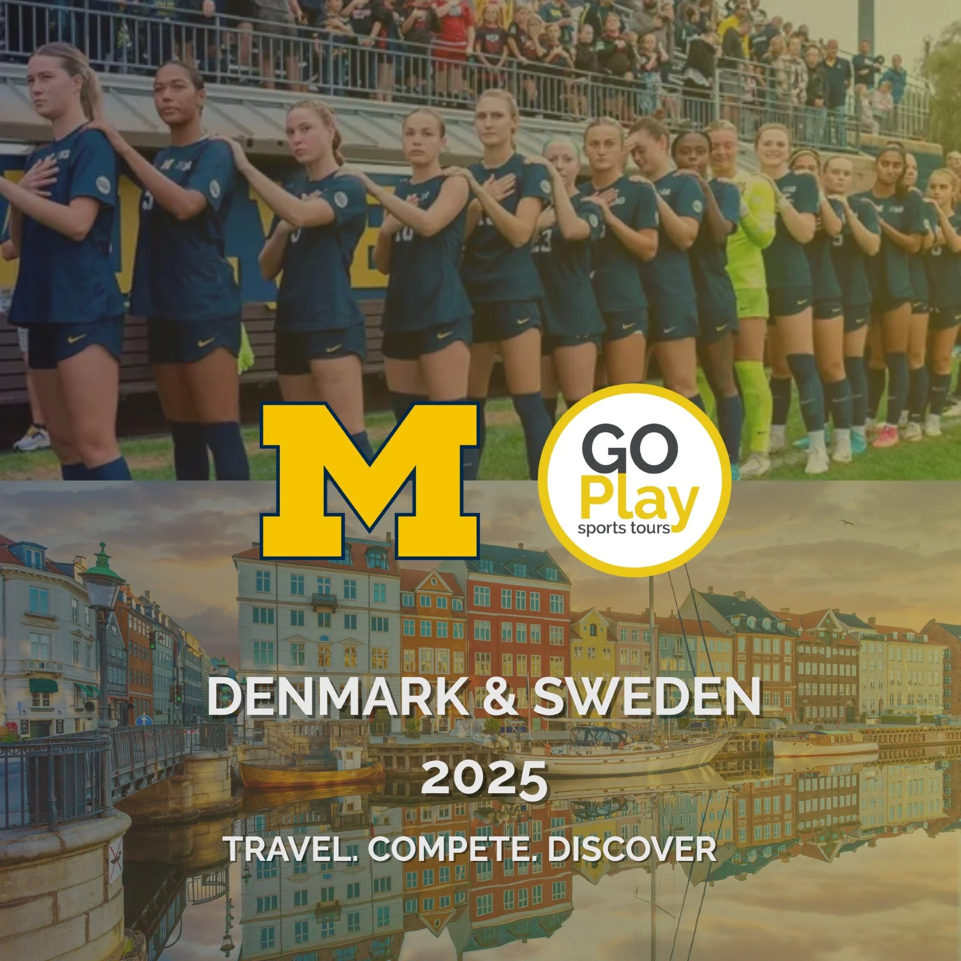 Looking for inspiration for your 2026 Soccer Tour?

@umichwsoccer  headed off to Sweden and Denmark earlier in 2025 🇸🇪 🇩🇰⚽✈

#soccertournament⚽️ #soccertours