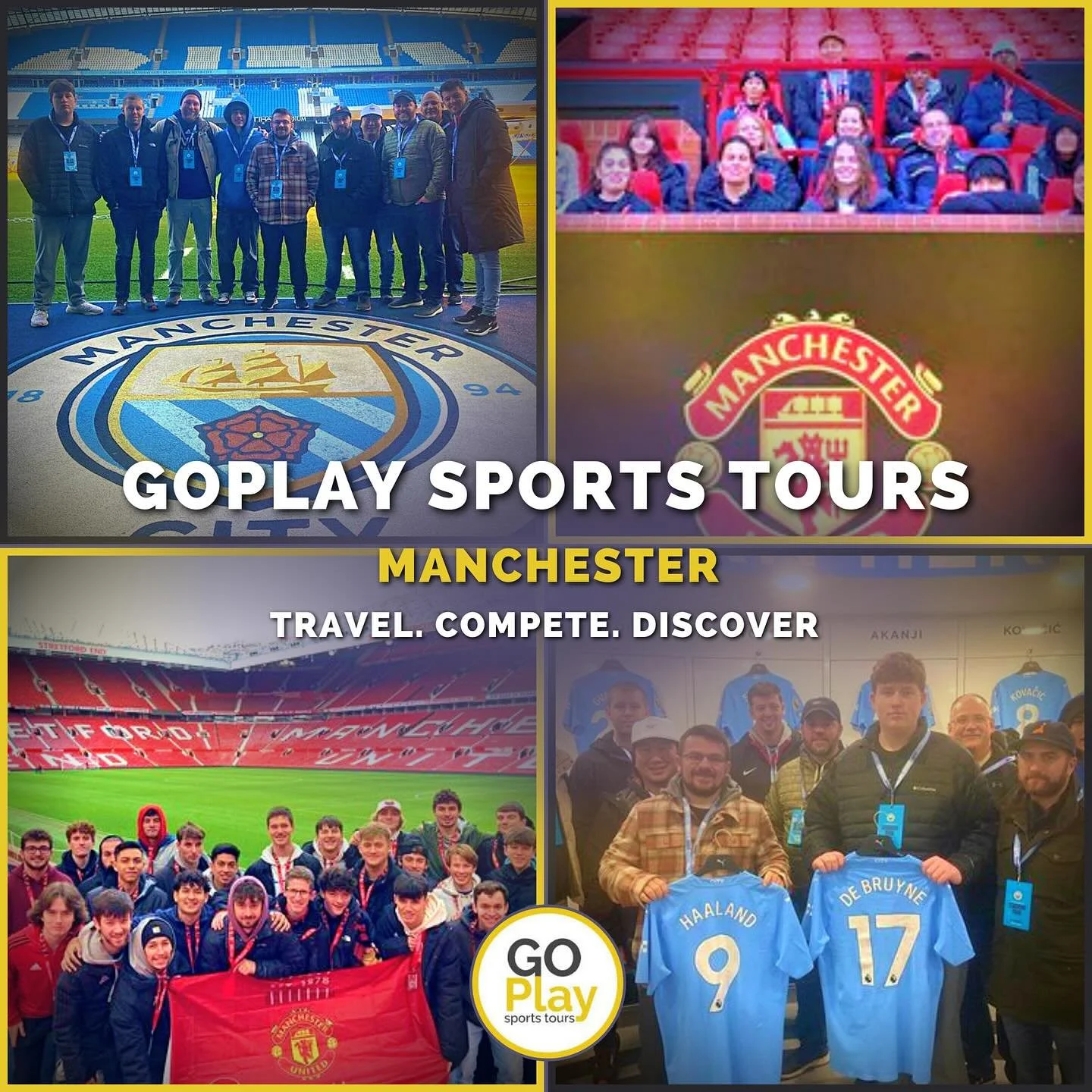 Is there a better City to visit than Manchester on a GoPlay Soccer Tour? 💙⚽️❤️⚽️