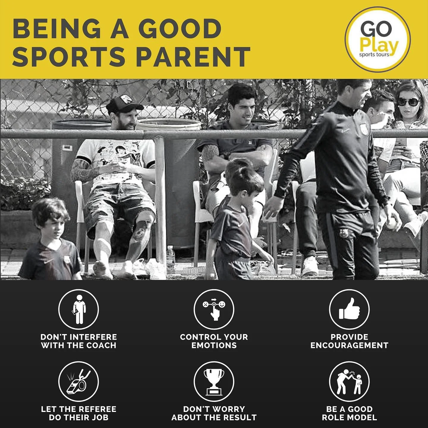 Be a good sports parent ⚽️🏀🏐🏉