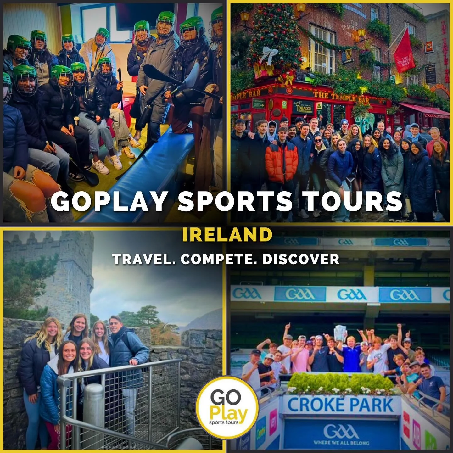 📍Ireland ☘️ 
Travel to the Emerald Isle with your team 🇮🇪⚽️🏉🏑🥍