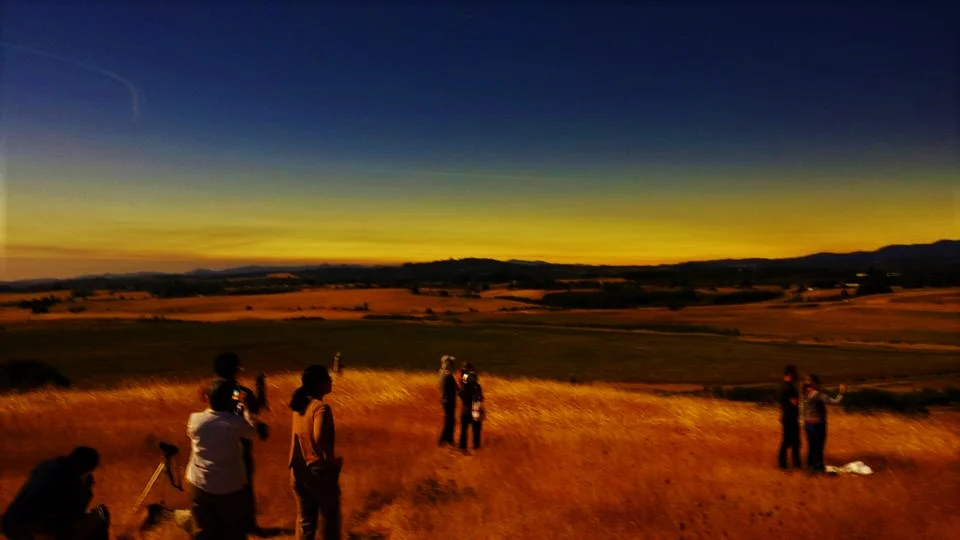Moments before a total eclipse.