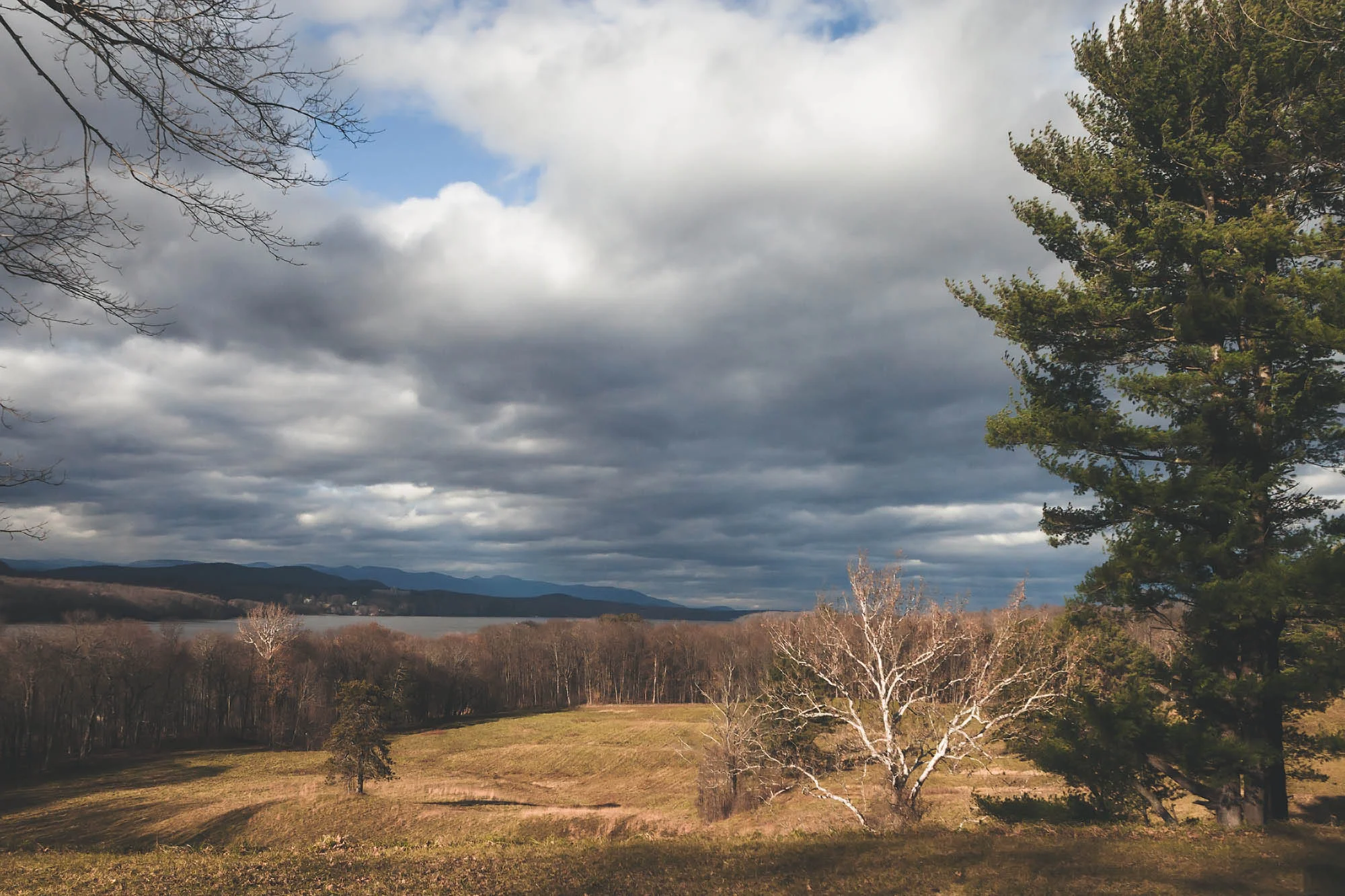 Looking north at the Hudson River from the Vanderbilt Estate.