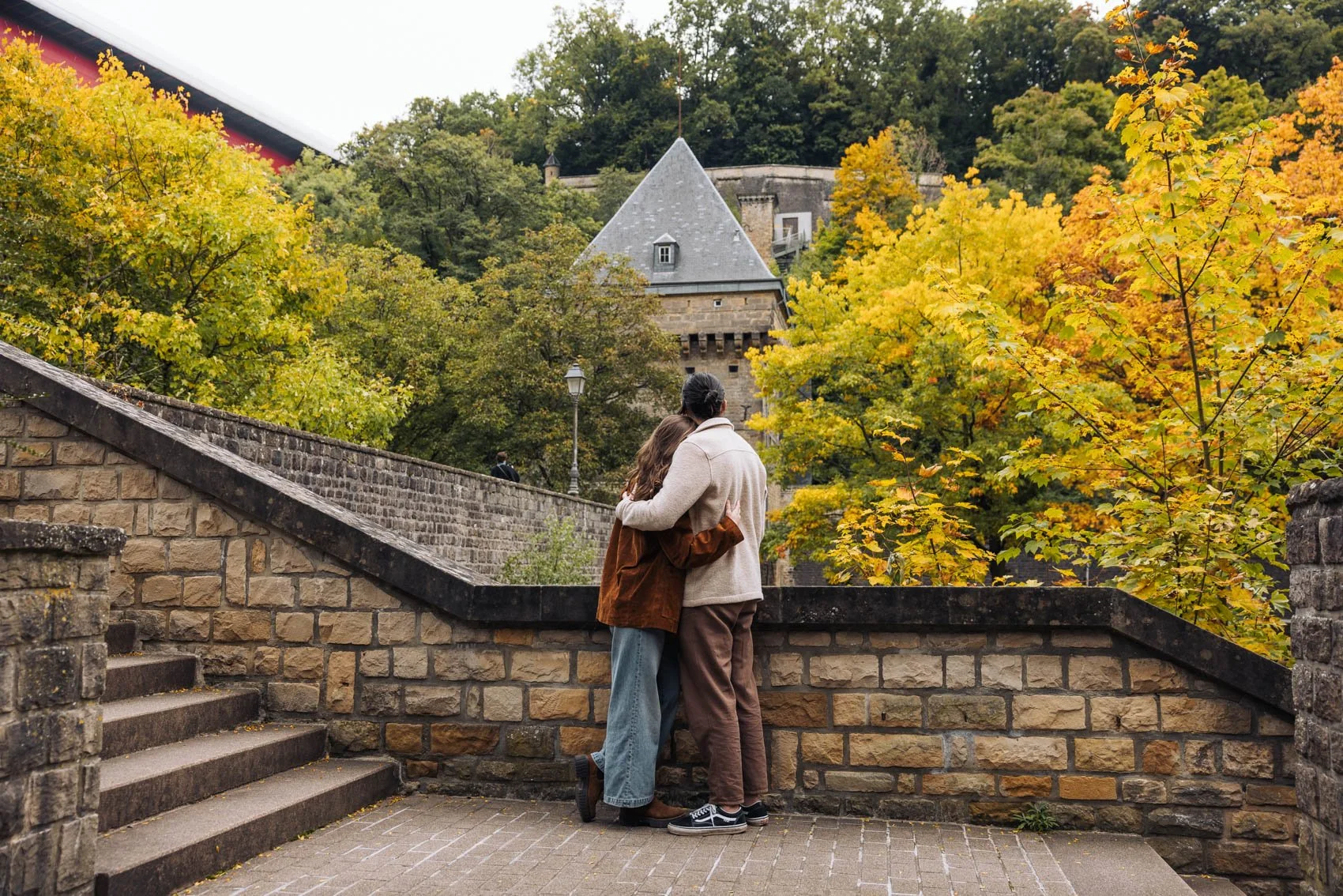 visiter Luxembourg ville basse Pfaffenthal ascenseur automne