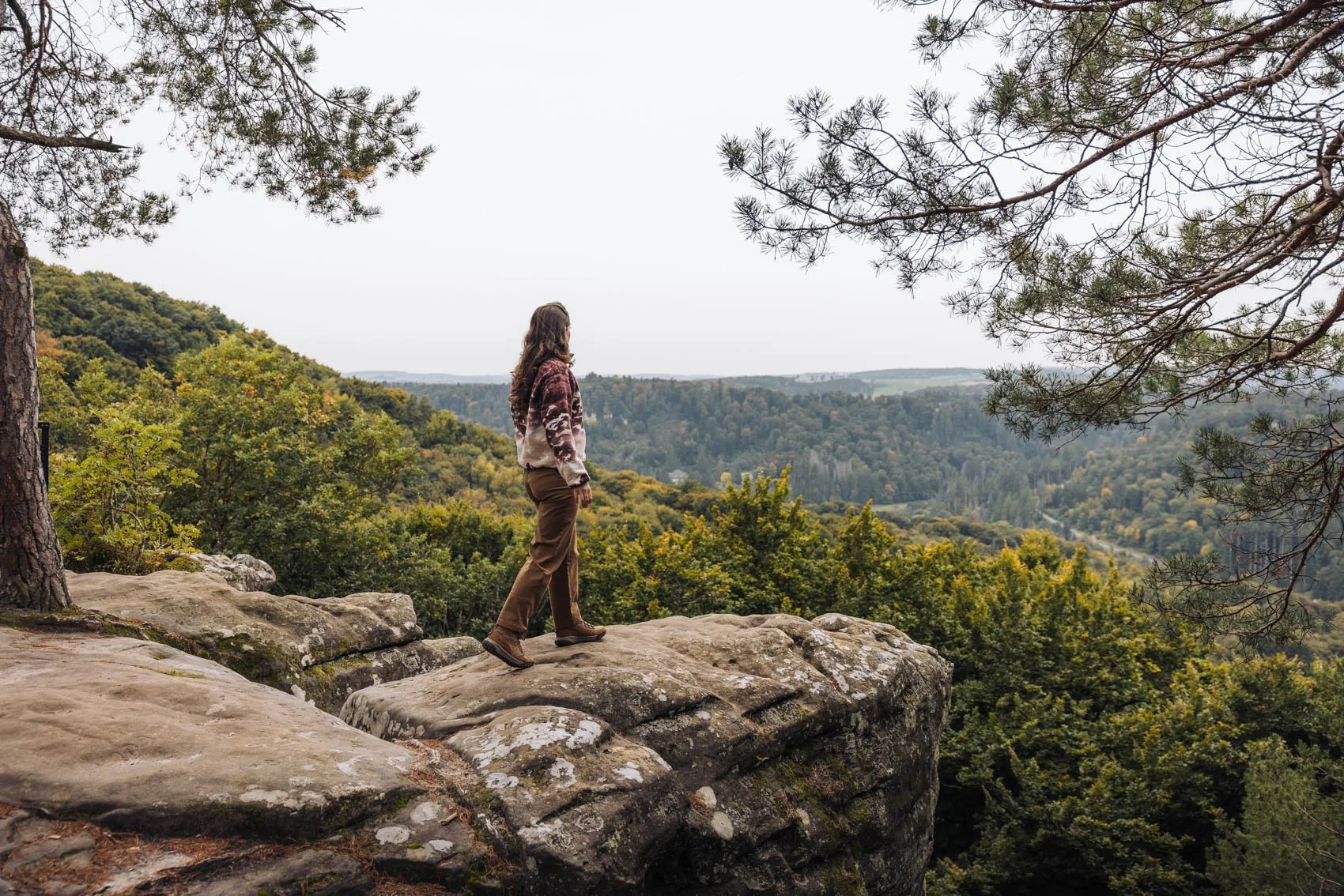 visiter Luxembourg Mullerthal trail randonnée sentier B2 vue aigle