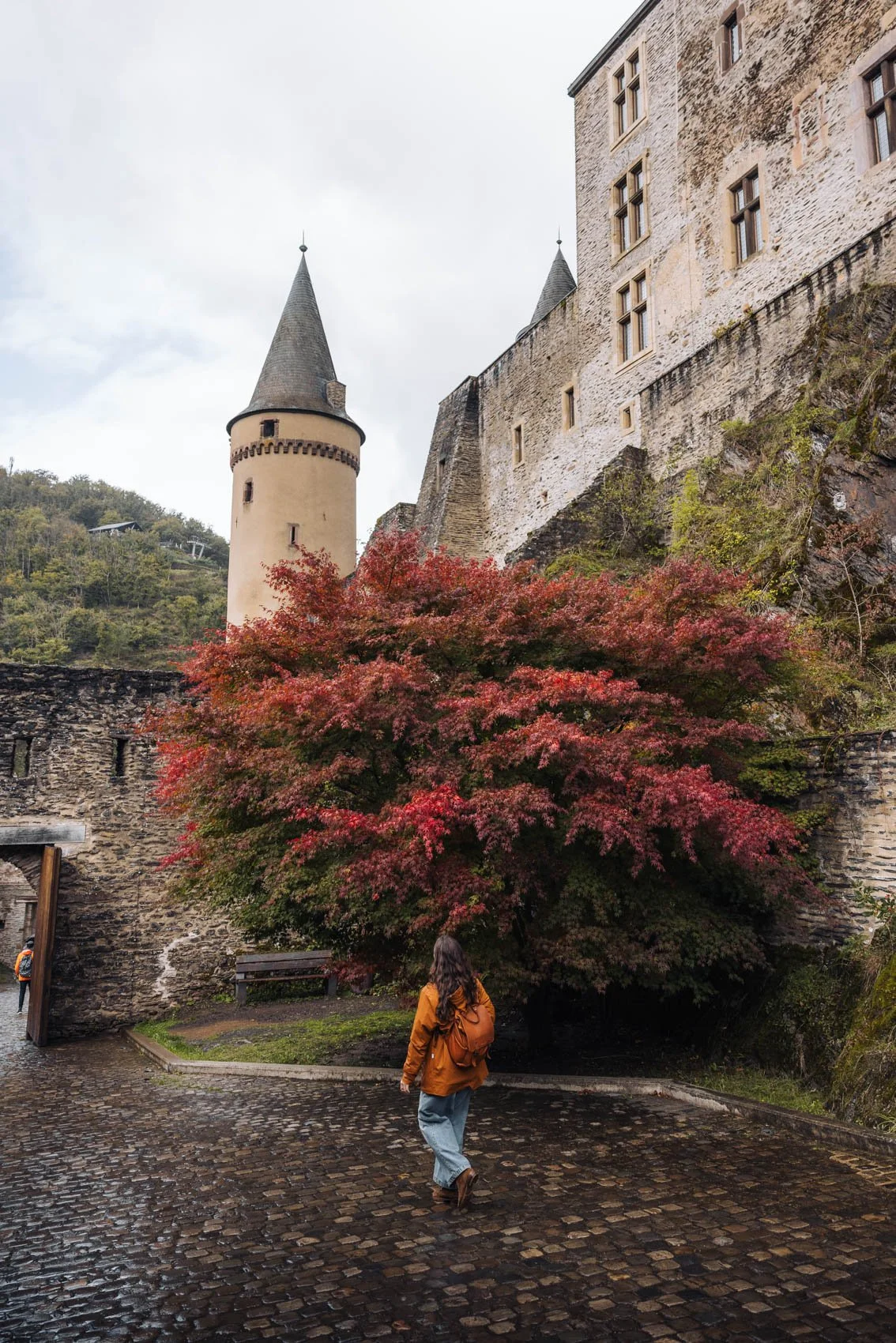 visiter Luxembourg ville Vianden château intérieur cour