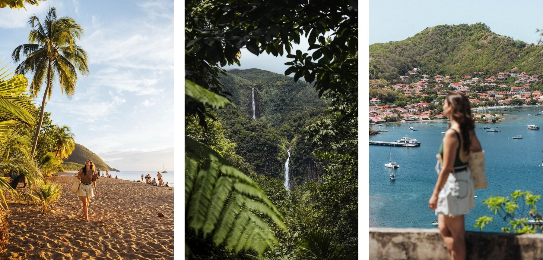 Grande anse plage Deshaies chutes carbet les Saintes