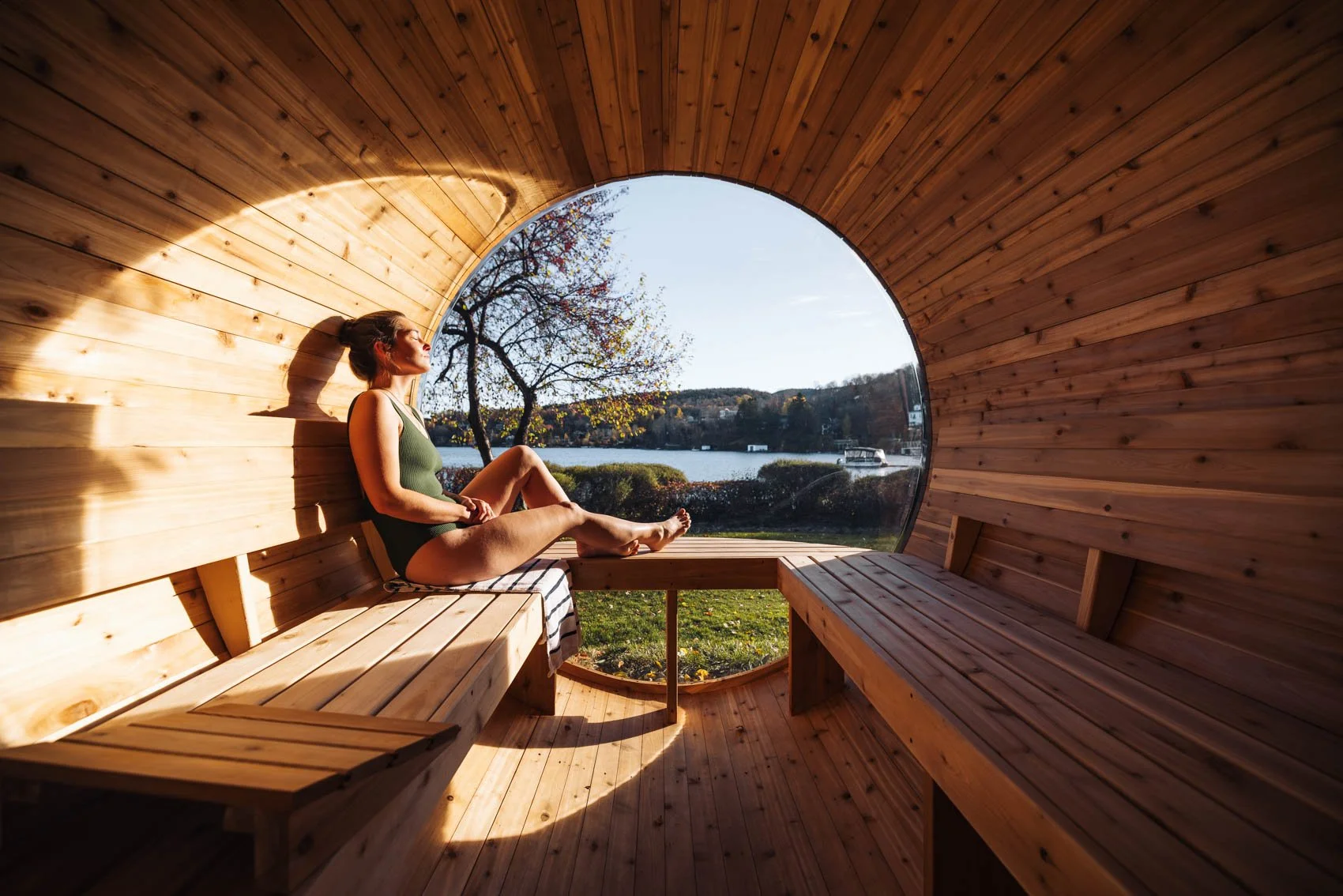 Itinéraire road trip Québec Automne hôtel entourage sur le lac penthouse sauna spa