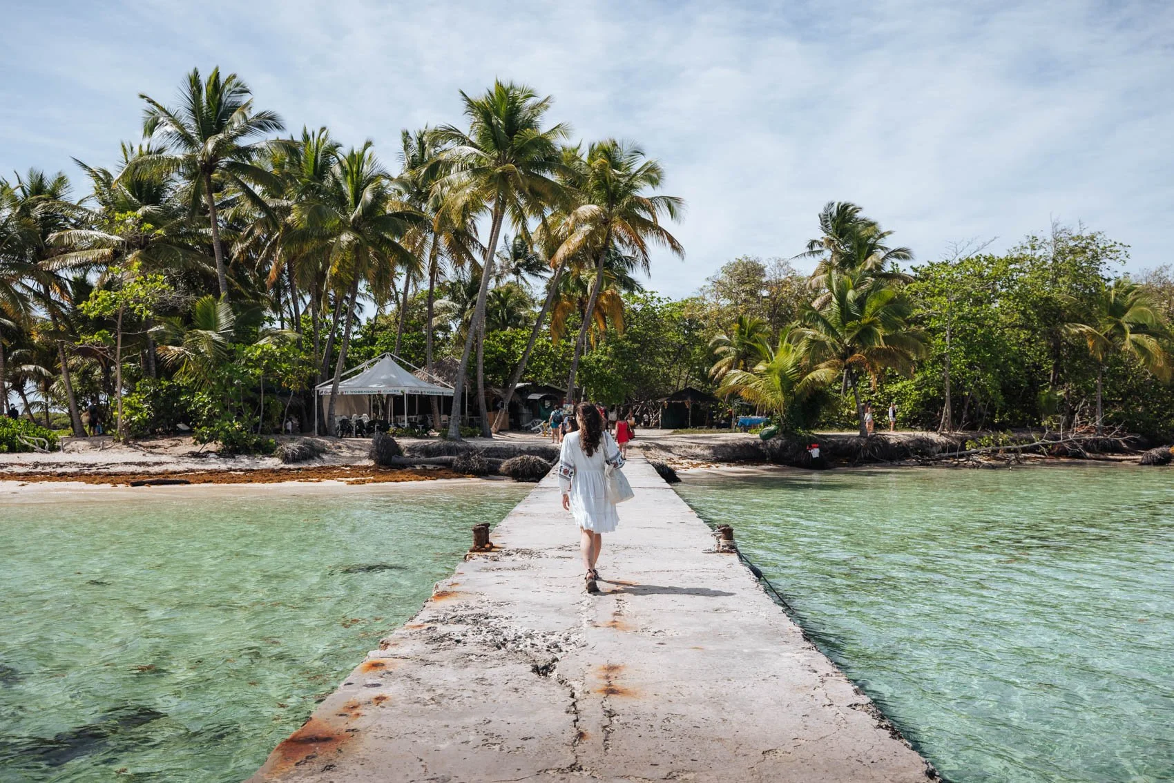 Ilet du Gosier Guadeloupe Cocotiers plage palmiers