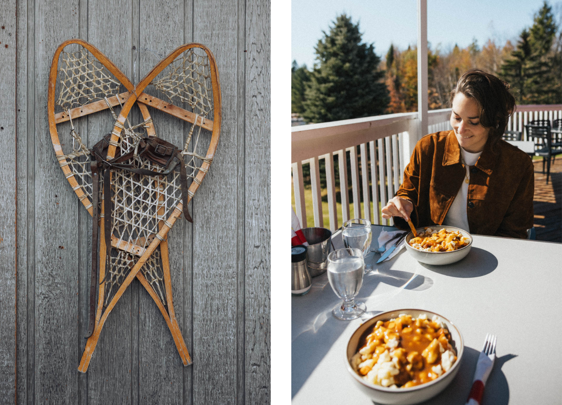 Itinéraire road trip Québec Automne Parc Lanaudière Mauricie Pourvoirie du lac blanc poutine restaurant