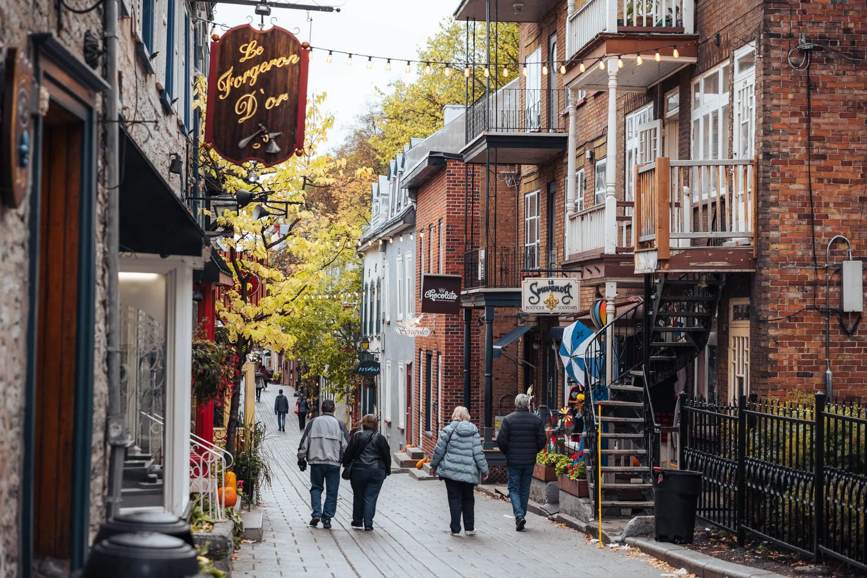 Itinéraire road trip ville Québec Automne petit champlin magasins boutiques