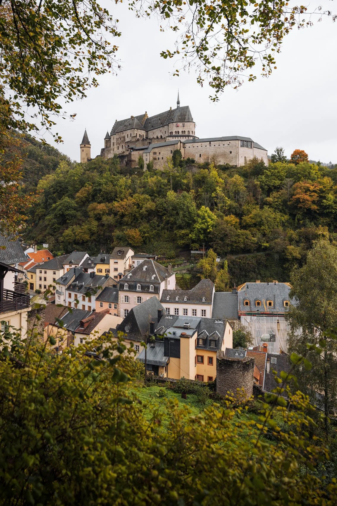 visiter Luxembourg ville Vianden château point de vue automne