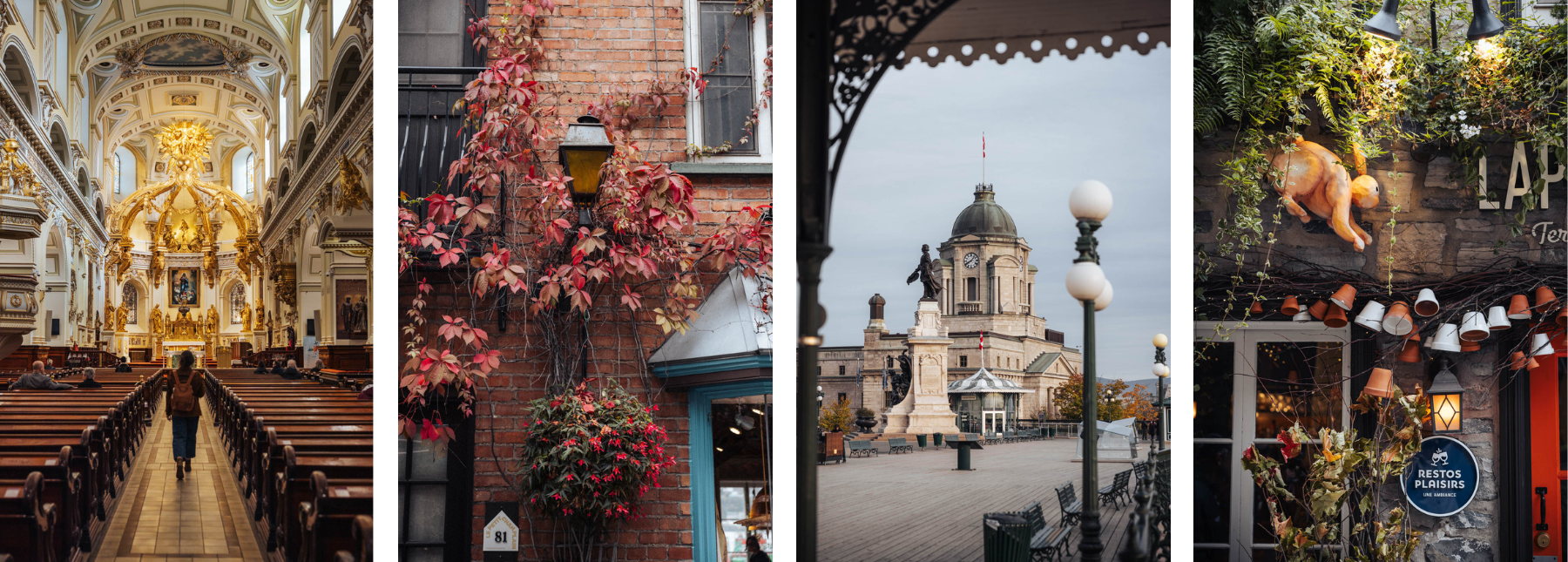 Itinéraire road trip ville Québec Automne quartier petit champlin