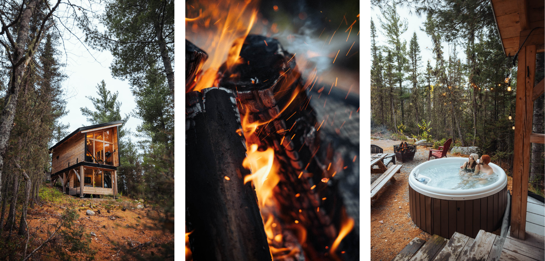 Itinéraire road trip Québec Automne parc national fjord saguenay caban anse cabane chalet